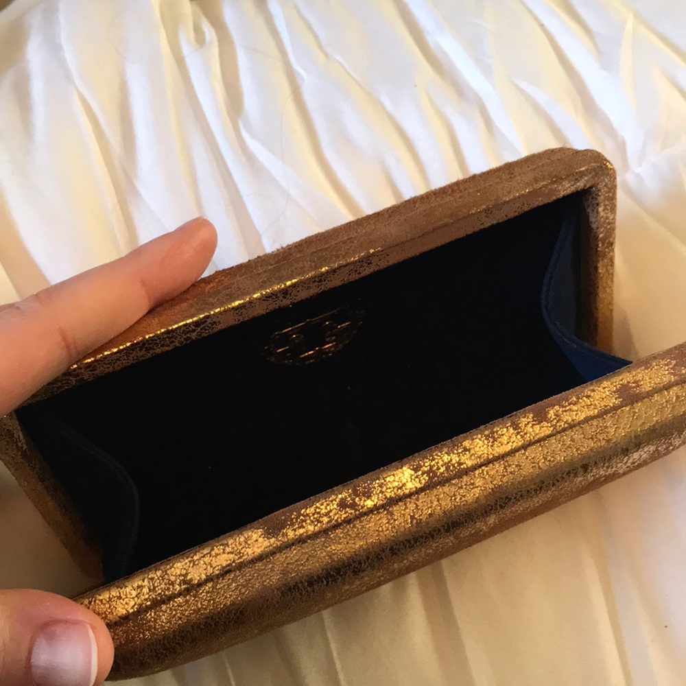 Gold Tory Burch Clutch